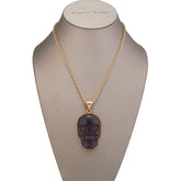 Alchemia Large Amethyst Skull Pendant